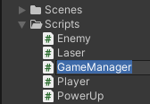 New script GameManager
